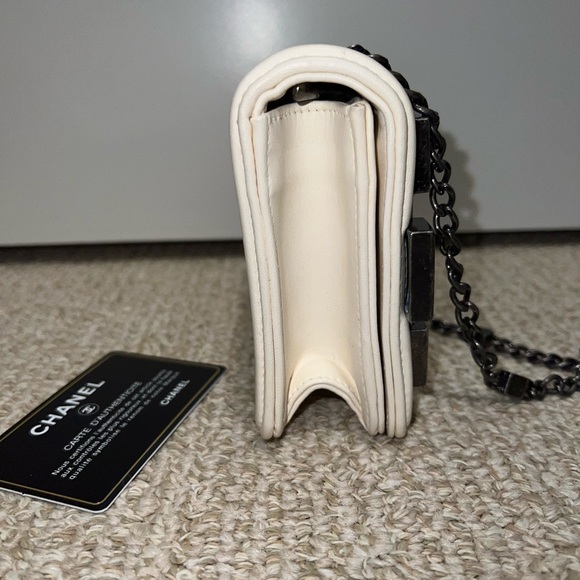 Chanel Authentic Lambskin Brick Lego White Flap Shoulder Crossbody Bag - Picture 4 of 14